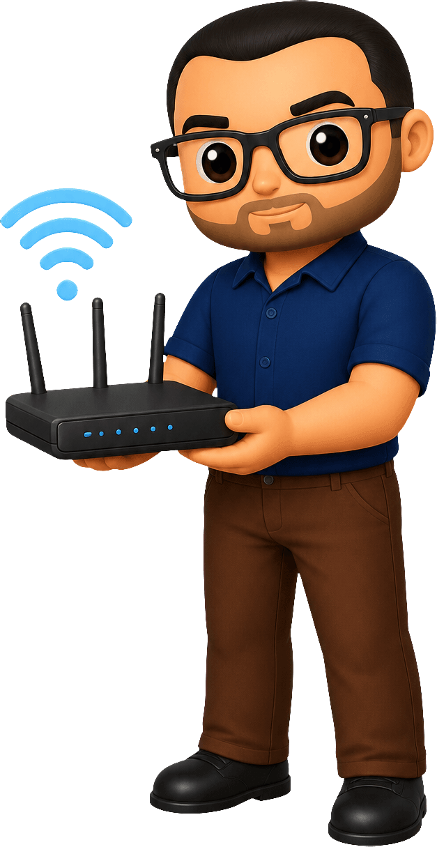 Mascotte illustrant le service Réseau & sécurité