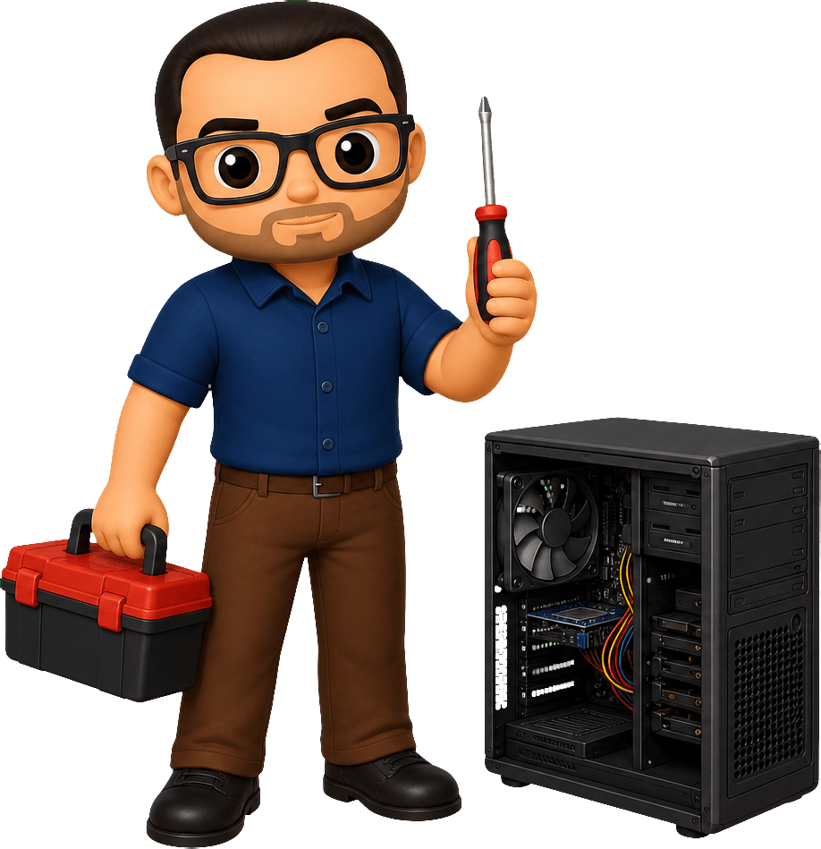 Informaticien proposant ses services de dépannage et maintenance